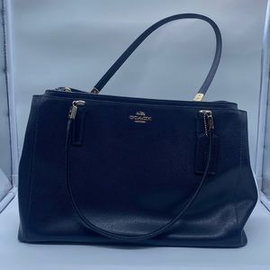 COACH navy satchel bag with lots of pockets